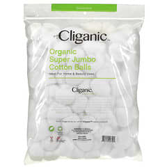 Cliganic, Bolas de algodón orgánico superjumbo, 100 unidades