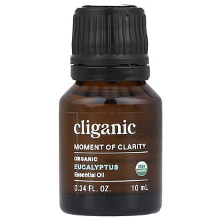 Cliganic, Moment of Clarity ™, эфирное масло, органический эвкалипт, 10 мл (0,34 жидк. Унции)