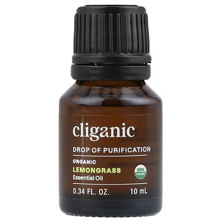 Cliganic, Olio essenziale puro al 100%, olio di citronella, 10 ml