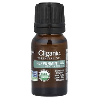 Cliganic, Органическое масло перечной мяты, 10 мл (0,33 жидк. Унции)