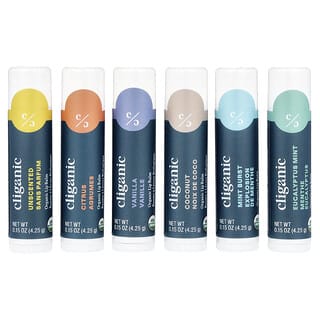Cliganic, Organic Lip Balm Set, Rainforest Fresh , 6 Pack, 0.15 fl oz (4.25 ml) Each