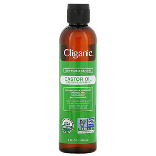 Cliganic, Aceite de ricino 100 % puro y natural, 240 ml (8 oz. líq.)