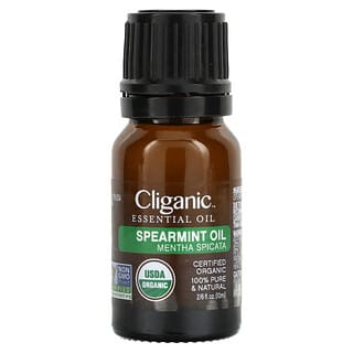 Cliganic, 100% czysty olejek eteryczny, olejek z mięty zielonej, 10 ml