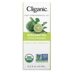 Cliganic, Aceite esencial 100% puro, Aceite de bergamota, 10 ml (0,3 oz. Líq.)
