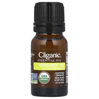 Cliganic, 100% Pure Essential Oil, Bergamot Oil, 0.3 fl oz (10 ml)