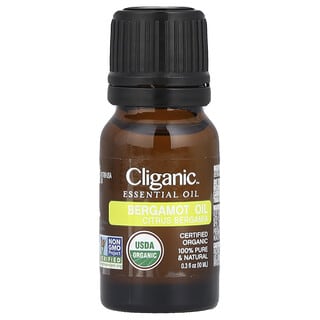 Cliganic, 100% чистое эфирное масло, бергамот, 10 мл (0,3 жидкой унции)