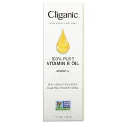 Cliganic, 100% Pure & Natural, Vitamin E Oil, 30,000 IU, 1 fl oz (30 ml)