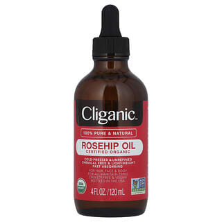 Cliganic, Organic Rosehip Seed Oil, Bio-Hagebutten-Samenöl, 120 ml (4 fl. oz.)