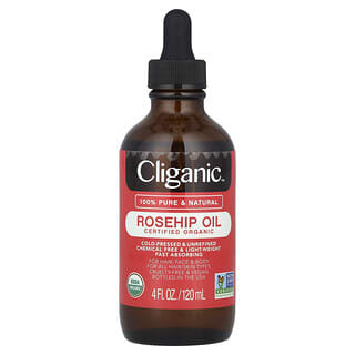 Cliganic, 100% Murni & Alami, Minyak Rosehip, 120 ml (4 ons cairan)