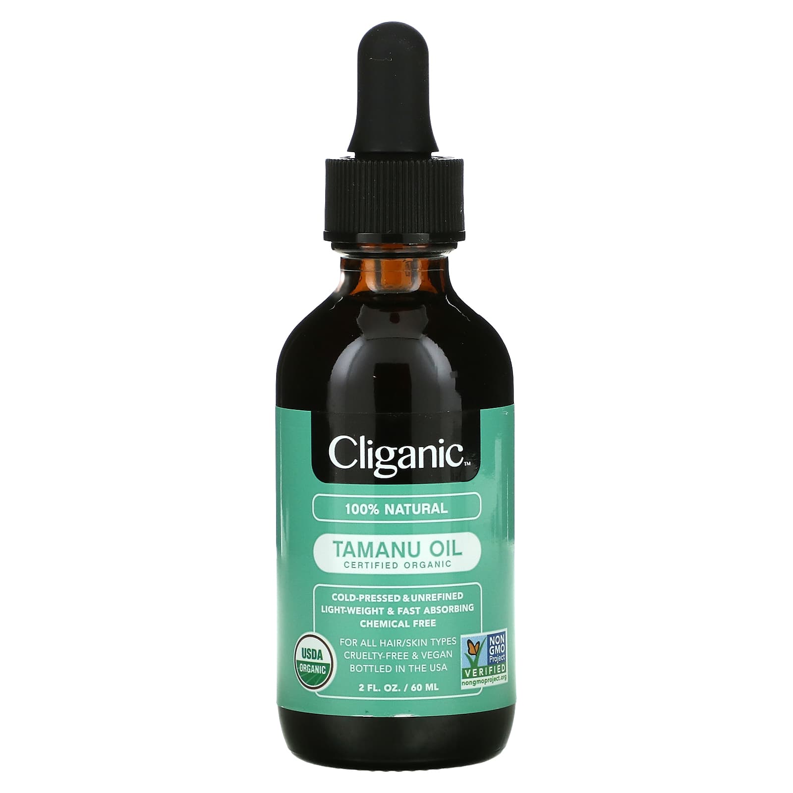 Cliganic, 100% Pure & Natural Oil, Tamanu, 2 fl oz (60 ml)