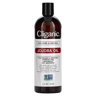 Cliganic, Huile de jojoba 100 % pure et naturelle, 473 ml
