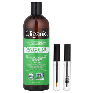 Cliganic, Certifierad ekologisk ricinolja, 1 set, 16 fl oz (473 ml)