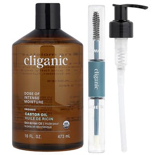 Cliganic, Óleo de Rícino Orgânico, 100% Puro e Natural, 473 ml (16 fl oz)