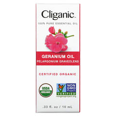 Cliganic, 100% Pure Essential Oil, Geranium, 0.33 fl oz (10 ml)
