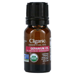 Cliganic, 100% чиста ефірна олія, герань, 0,33 жидкої унції (10 мл)