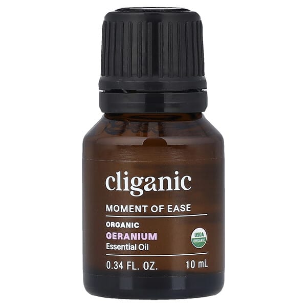 Cliganic, Moment of Ease™, 순도 100% 에센셜 오일, 제라늄, 10ml(0.34fl oz)