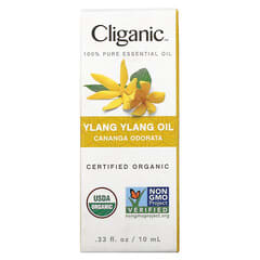 Cliganic, Aceite esencial 100 % puro, Ylang-ylang, 10 ml (0,33 oz. líq.)