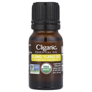 Cliganic, 100% чистое эфирное масло, иланг-иланг, 10 мл (0,33 жидк. Унции)