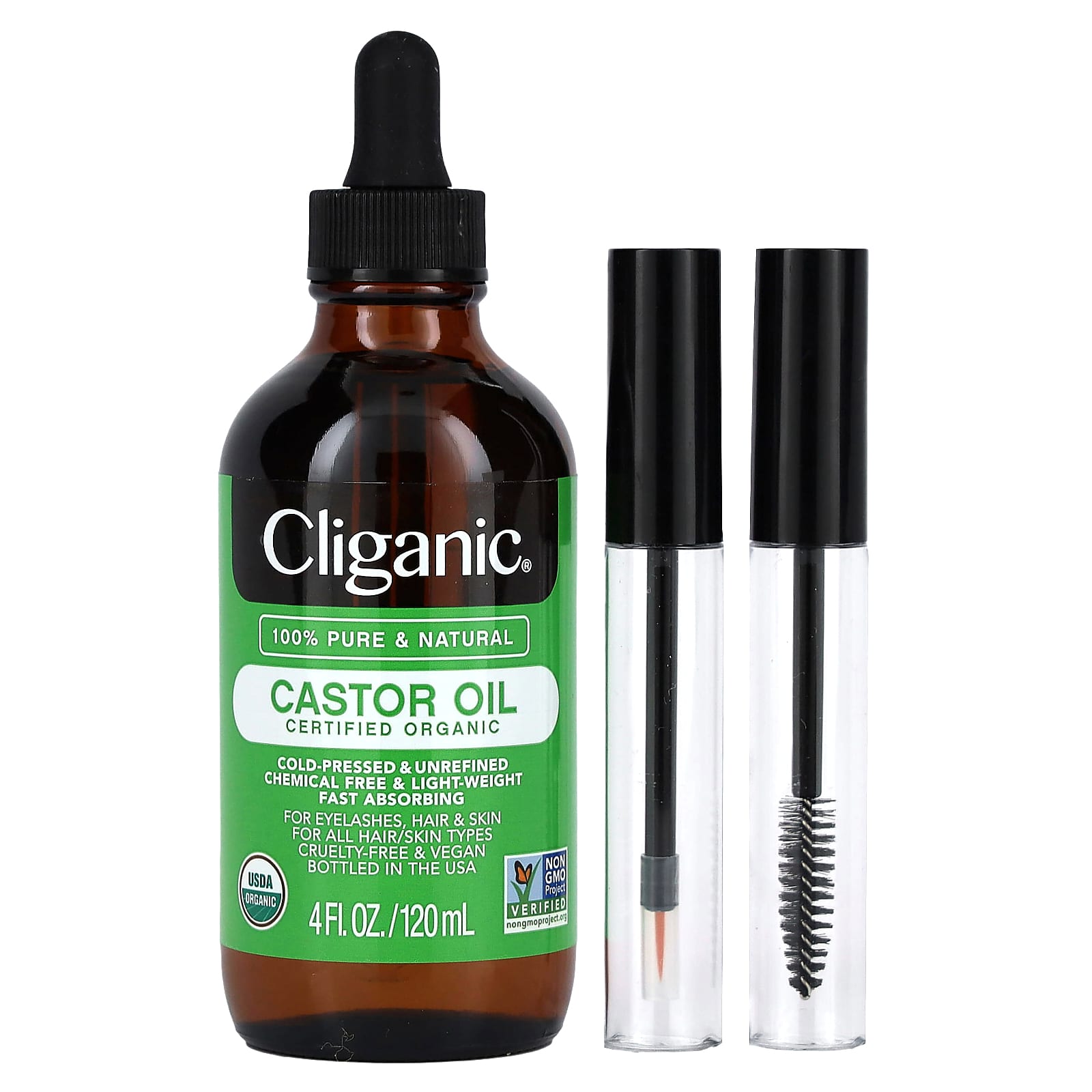 Cliganic Organic Castor Oil 4 Fl Oz 120 Ml