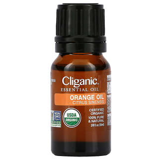 Cliganic, زيت عطري نقي 100٪ ، برتقال ، 0.33 أونصة سائلة (10 مل)