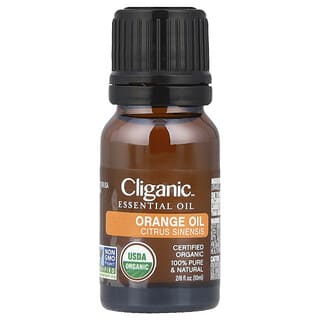 Cliganic, 100% Pure Essential Oil, Orange Oil, 0.33 fl oz (10 ml)