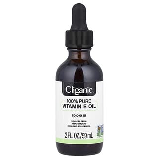 Cliganic, 100% Pure Vitamin E Oil, 60,000 IU, 2 fl oz (59 ml)