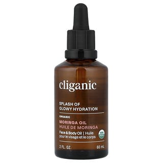 Cliganic, Splash of Glowy Hydration™, Organic Moringa Oil, 2 fl oz (60 ml)