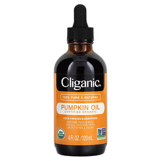 Cliganic, Aceite de calabaza orgánica`` 120 ml (4 oz. Líq.)