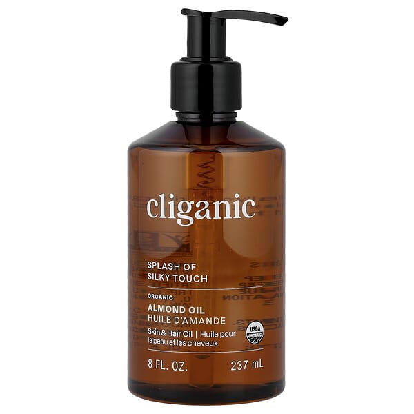 Cliganic, 유기농 아몬드 오일, 237ml(8fl oz)