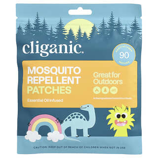 Cliganic, Mosquito Repellent Patches, Positive Vibes, 90 Patches