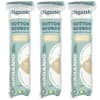 Cliganic, 아르간 오일이 함유된 유기농 면 소재 라운드 면, 3팩, 각 (면 100개입)