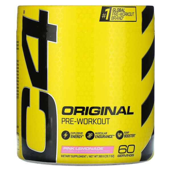 Cellucor, C4オリジナルエクスプローシブ、プレワークアウト、ピンクレモネード、13.8オンス (390 g)