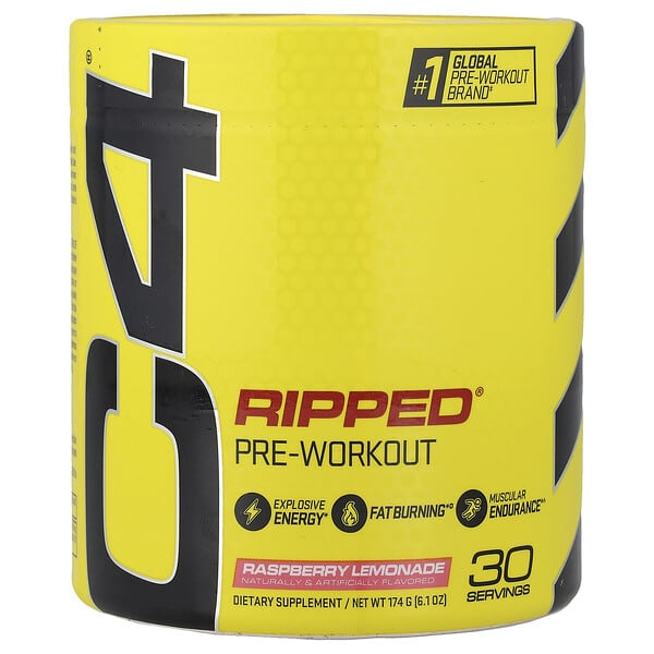 C4 Ripped®, Pre-Workout, Raspberry Lemonade, 6.1 oz (174 g)