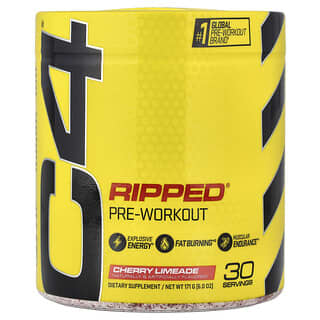 C4 / Cellucor, C4 Ripped, Preentrenamiento, Limada de cereza, 180 g (6,3 oz)