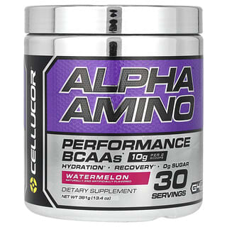 Cellucor, Alpha Amino, аминокислоты с разветвленной цепью для эффективности тренировок, арбуз, 13,4 унции (381 г)