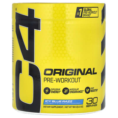 C4 / Cellucor, C4 Original, Pre-Workout Formula, Blueberry Bubblegum Flavor, 6.3 oz (180 g)