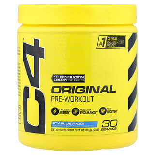 C4 / Cellucor, C4® Original, Preentrenamiento, Razz azul helado, 180 g (6,3 oz)