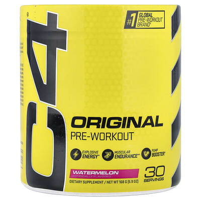 C4 / Cellucor, C4® Original, Pre-Workout Formula, Watermelon Flavor, 5.9 oz (168 g)