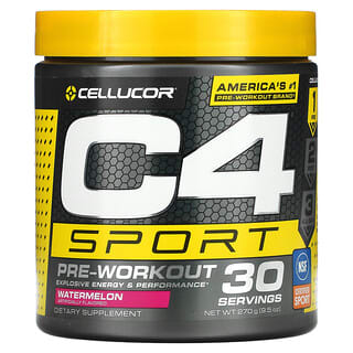 Cellucor, C4 Sport, Suplemento preentrenamiento, Sandía, 270 g (9,5 oz)
