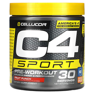 Cellucor, C4 Sport, Pre-Workout, Fruit Punch, 7.4 oz (210 g)