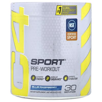C4 / Cellucor, C4 Sport®, Pre-Workout, Blue Raspberry, 213 g (7.5 oz)