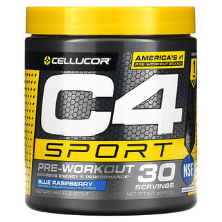 Cellucor, C4 Sport، لما قبل التمارين الرياضية، بنكهة توت العليق الأزرق، 9.5 أونصة (270 جم)