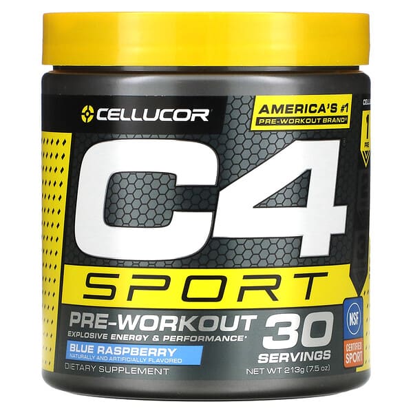 Cellucor‏, C4 Sport، لما قبل التمارين الرياضية، بنكهة توت العليق الأزرق، 9.5 أونصة (270 جم)