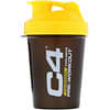 C4, SmartShake Shaker Cup, Black/Yellow, 20 oz (600 ml)