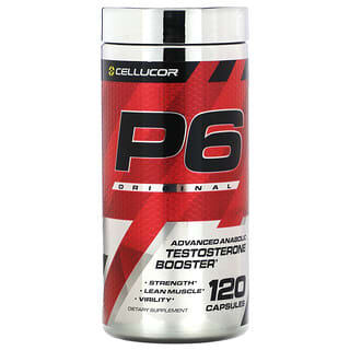 Cellucor, P6オリジナル、Advanced Anabolic Testosterone Booster、120粒