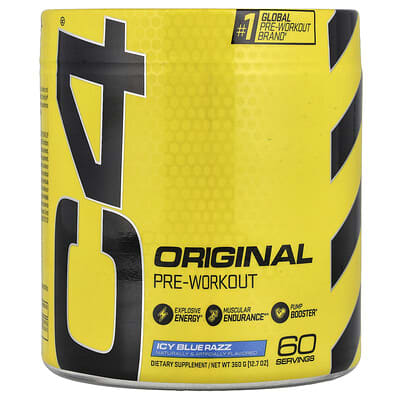 C4 / Cellucor, C4® Original, Pre-Workout Formula, Blueberry Bubblegum Flavor, 12.7 oz (360 g)