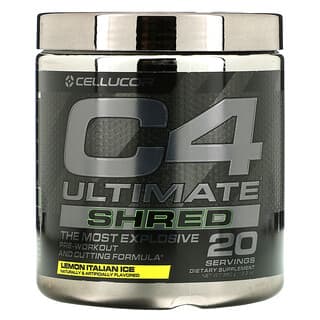 Cellucor, C4 Ultimate（C4アルティメット）シュレッド、ワークアウト前の体重管理成分、レモンイタリアンアイス、350g（12.3オンス）
