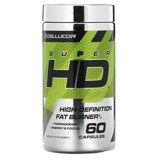 Cellucor, Super HD, высокоэффективная жиросжигающая добавка, 60 капсул