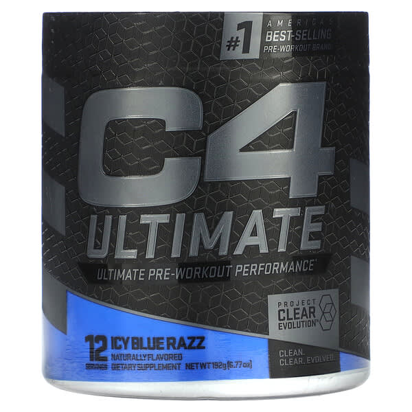 Cellucor, C4 Ultimate（C4アルティメイト）、プレワークアウトパフォーマンス、アイシー ブルー ラズ、192g（6.77オンス）