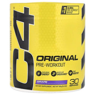 C4 / Cellucor, C4® Original Pre-Workout, Grape, 5.6 oz (159 g)